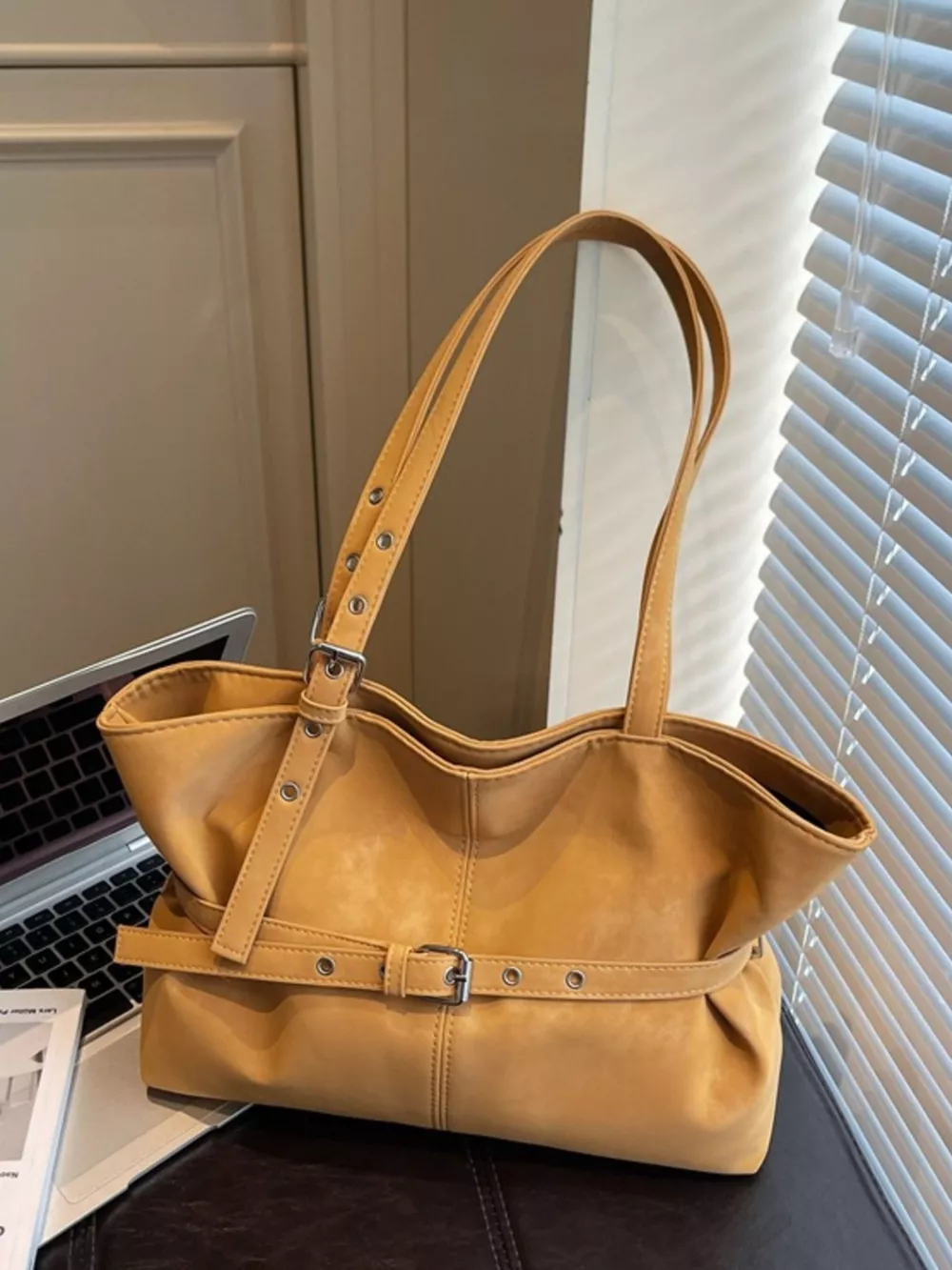 Buckle Detail Shoulder Bag, image 5