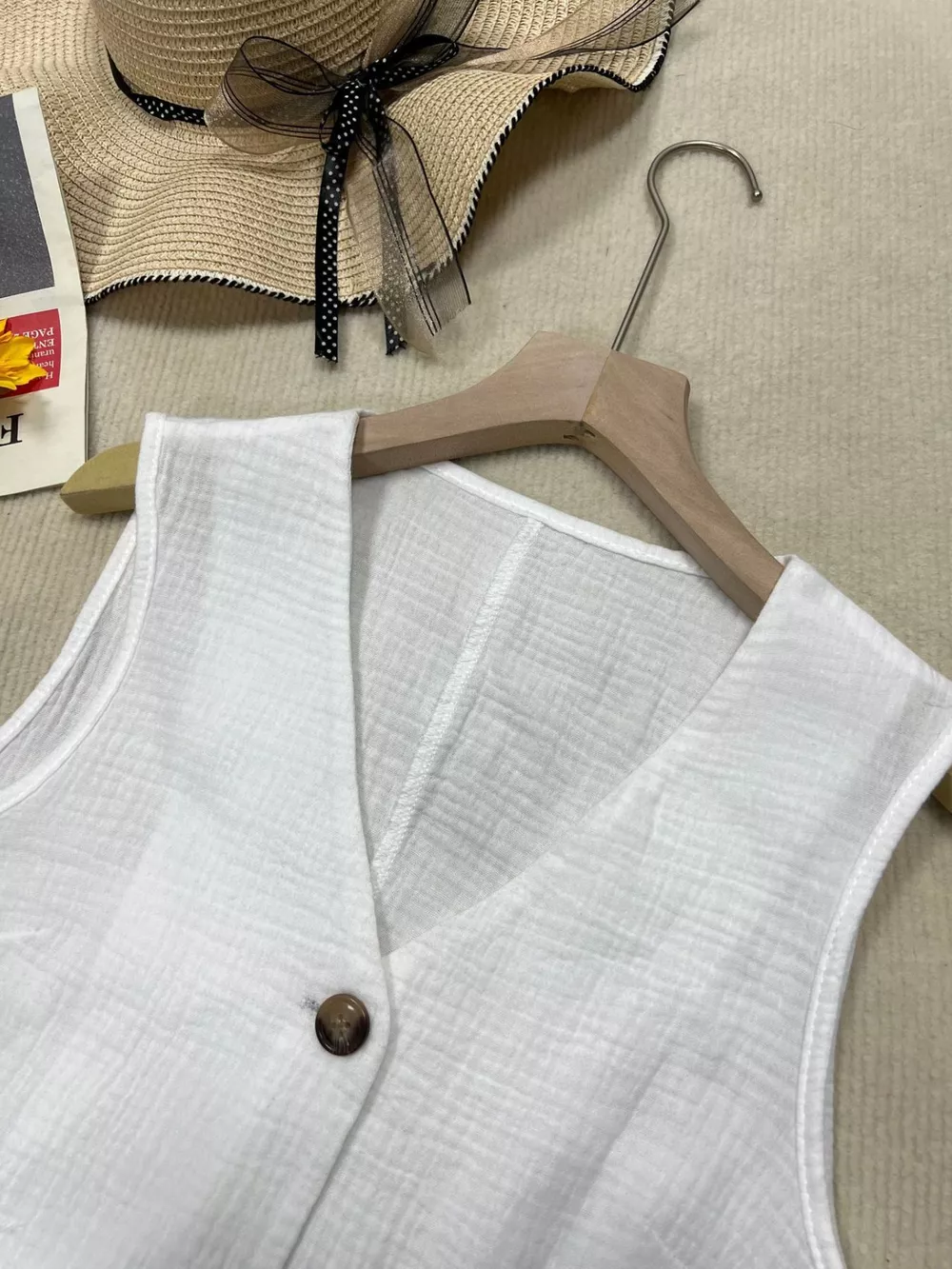 Textured Button-Down Vest, image 8