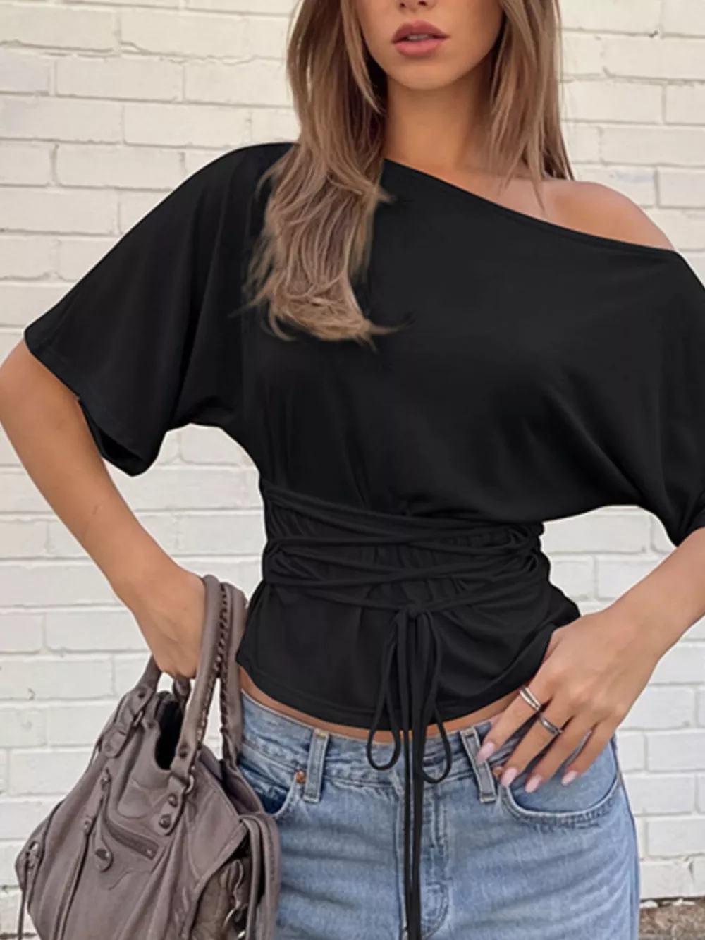 Boat Neck Short Sleeve T-Shirt, image 25