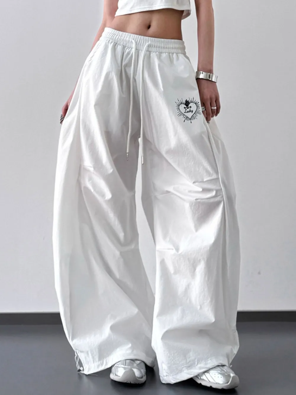 Wide Leg Drawstring Pants, image 7