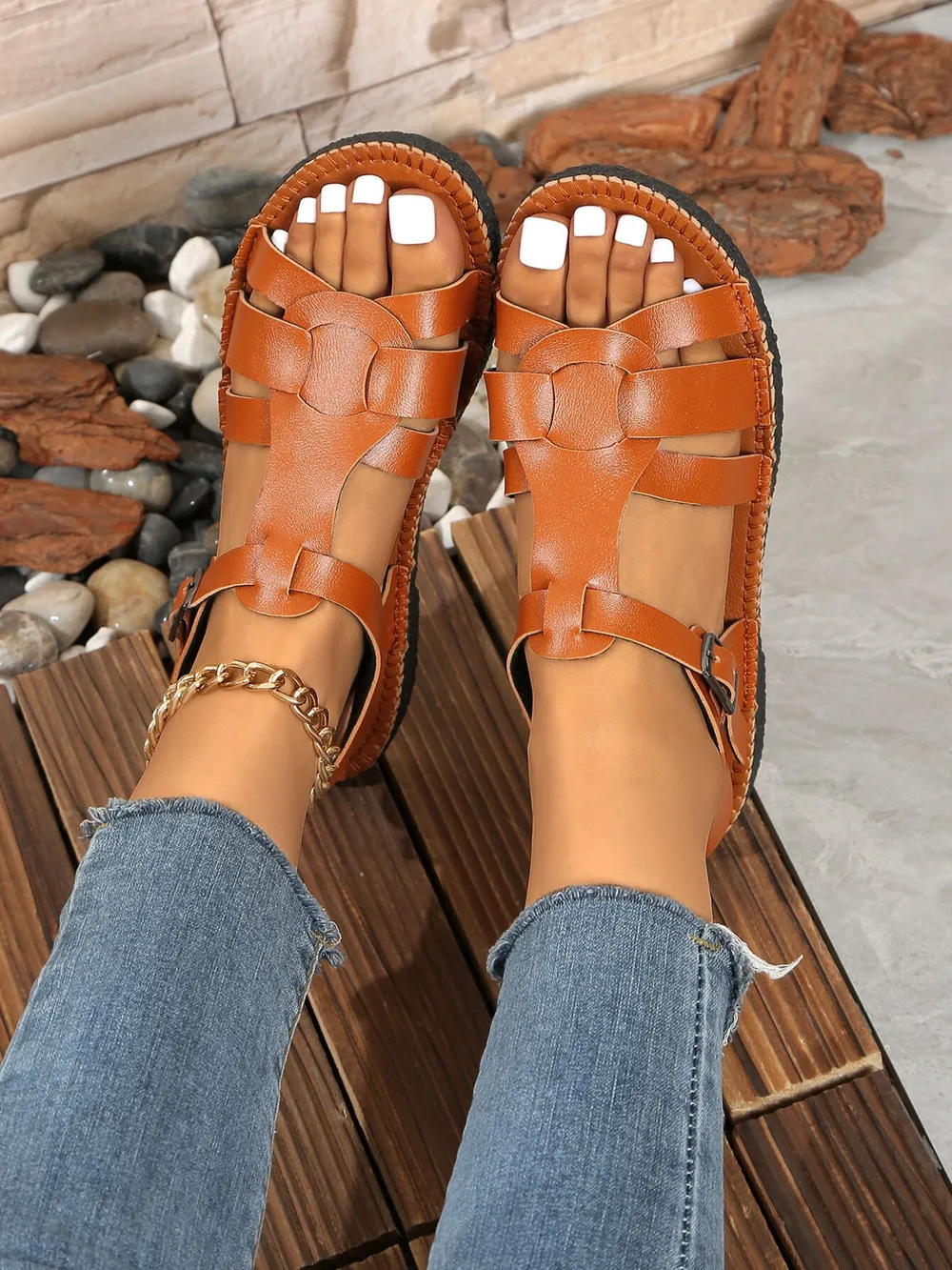 Strappy Flat Sandals, image 8