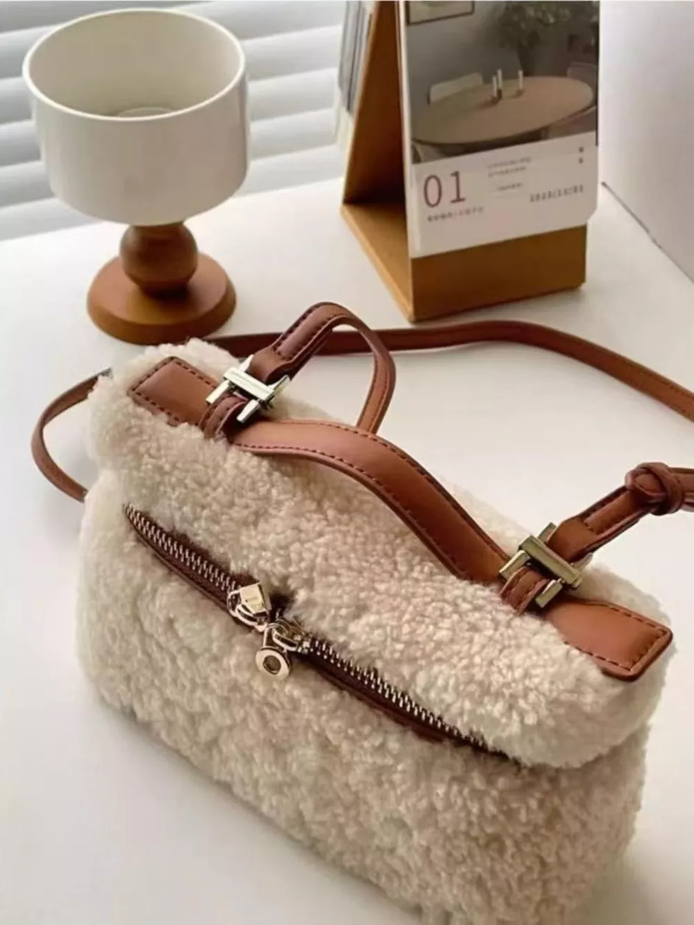 Lamb Wool Crossbody Bag, image 3