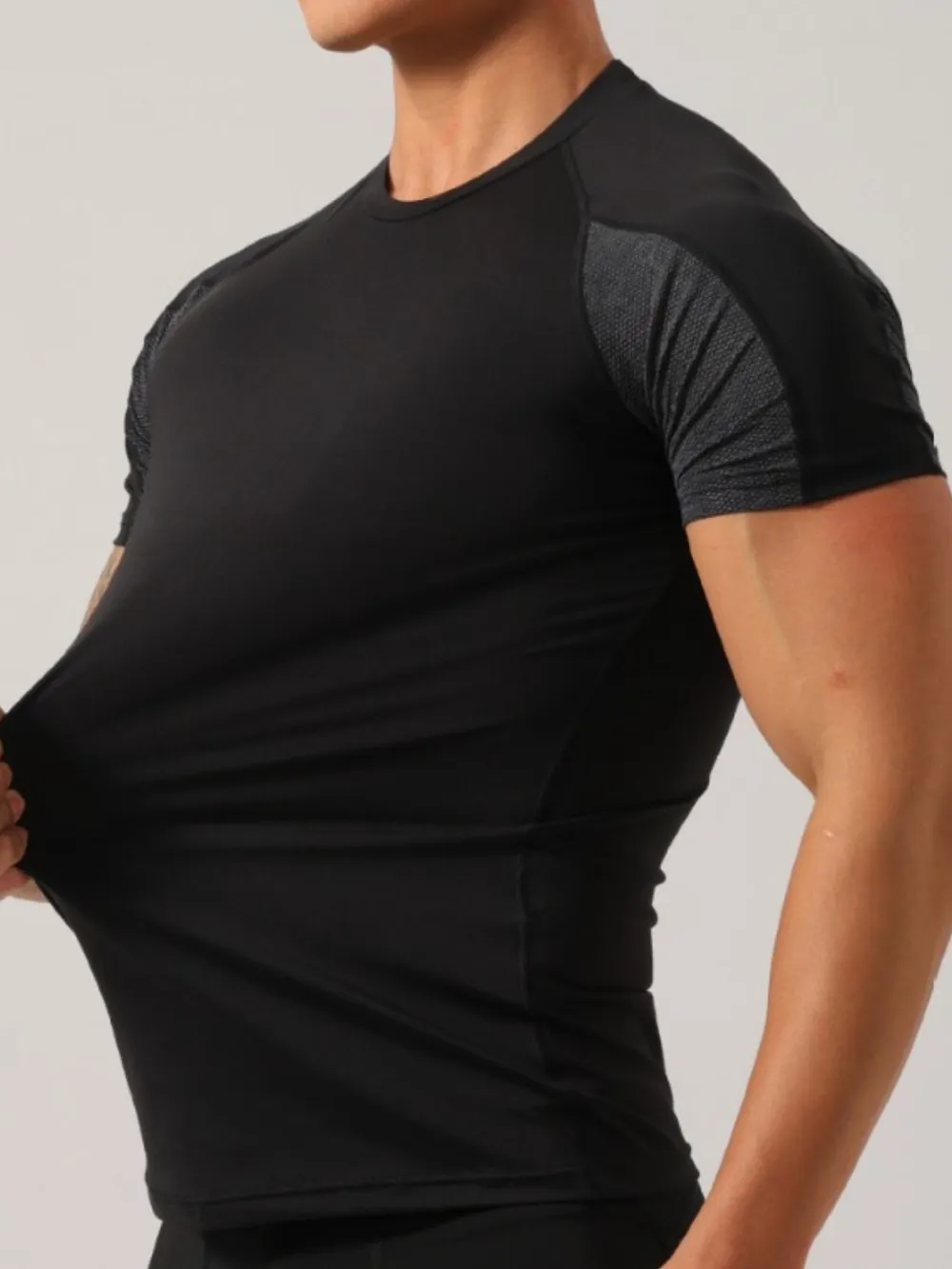 Men's Plus Size Round Neck Short Sleeve T-Shirt, image 3