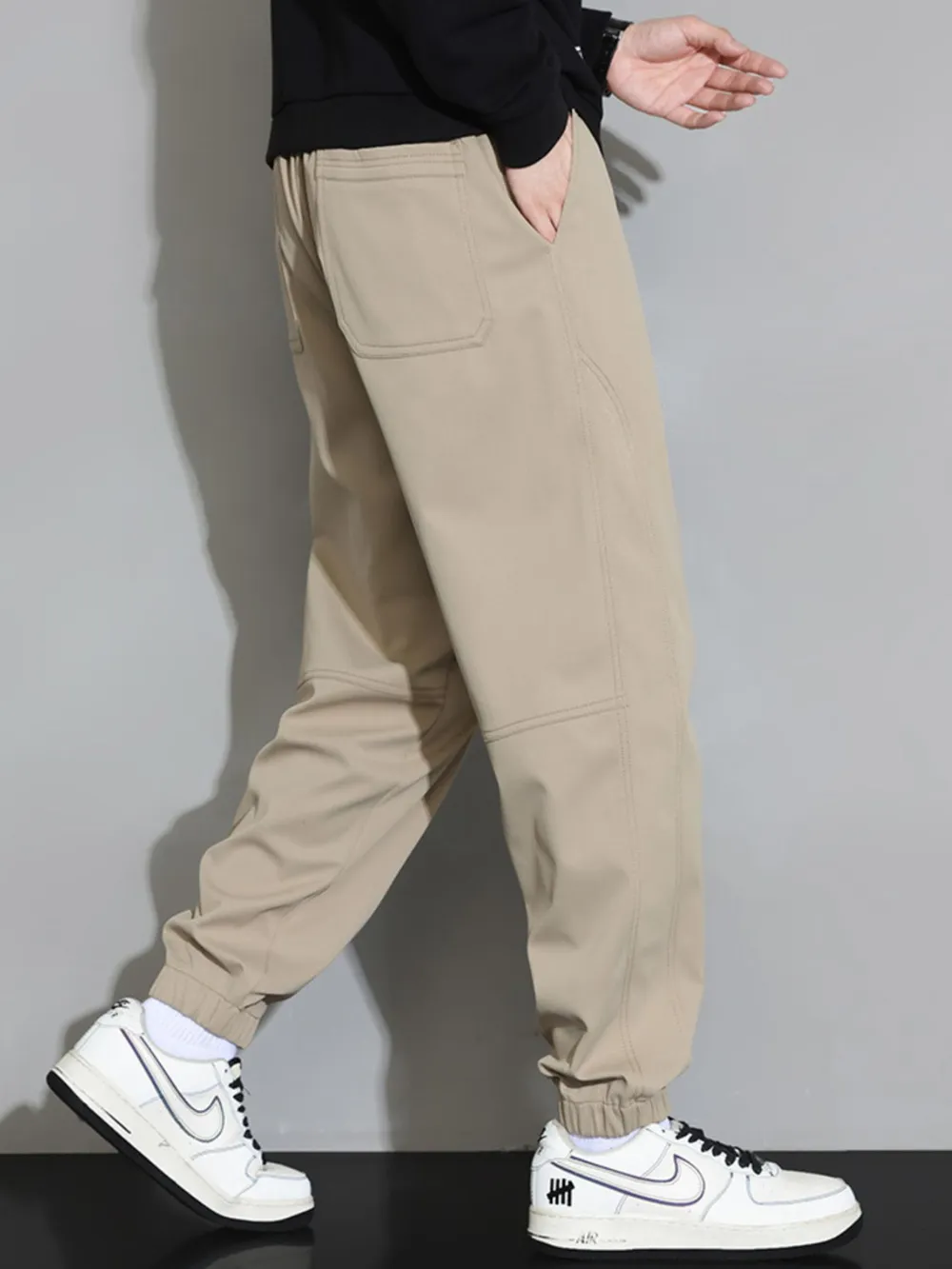 Men's Plus Size Drawstring Loose Fit Pants, image 8