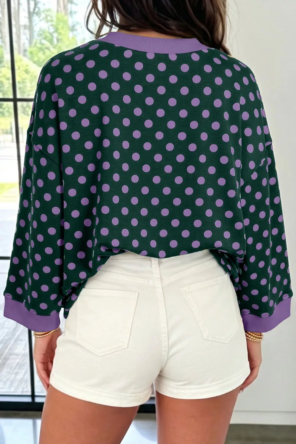 Polka Dot Oversized Sweatshirt, image 5