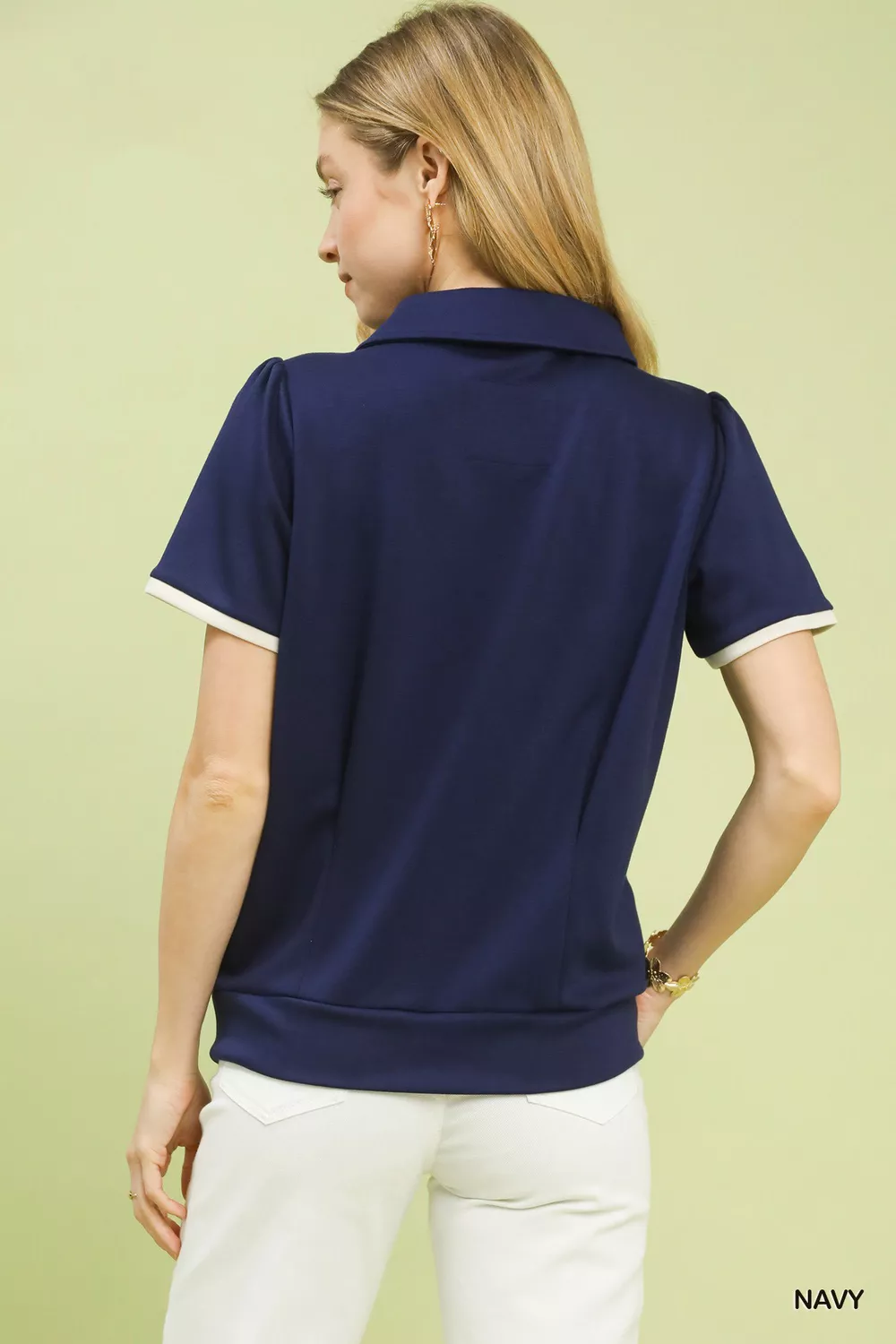 Luxe Knit V-Neck Short Sleeve Top, image 4