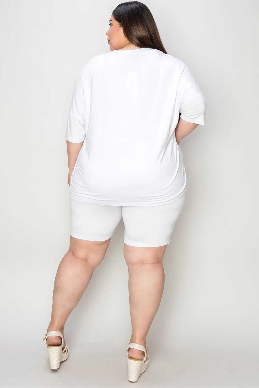 Bamboo Full Size V-Neck Drop Shoulder T-Shirt and Shorts Set, image 15