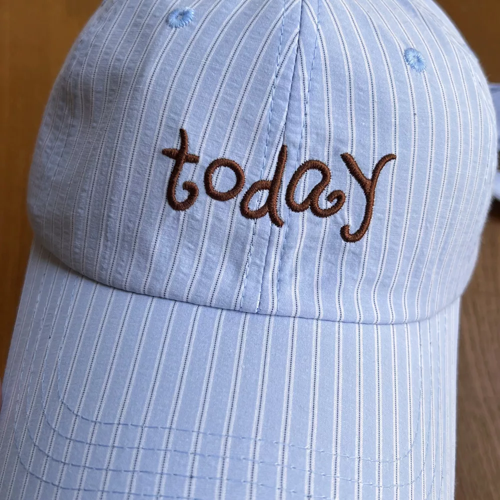 Striped Embroidered Baseball Cap, image 7