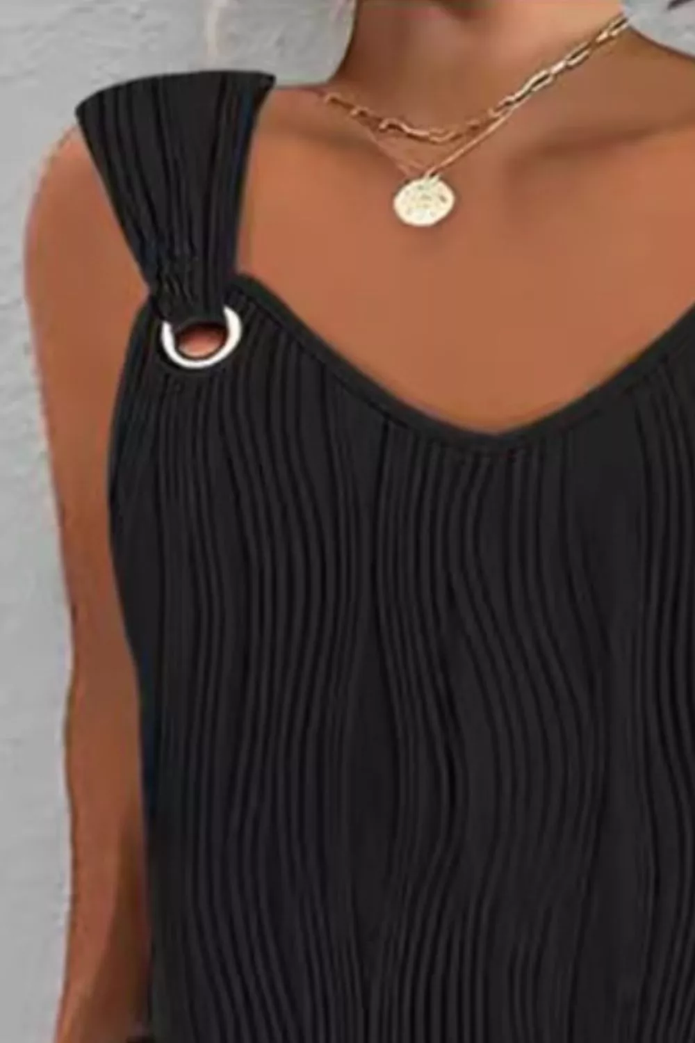 Sleeveless Textured Casual Mini Dress, image 8