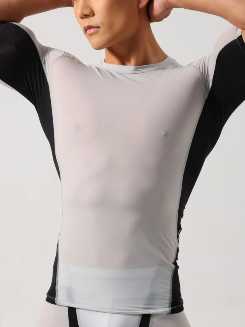Men's Contrast Round Neck Short Sleeve T-Shirt, image 5