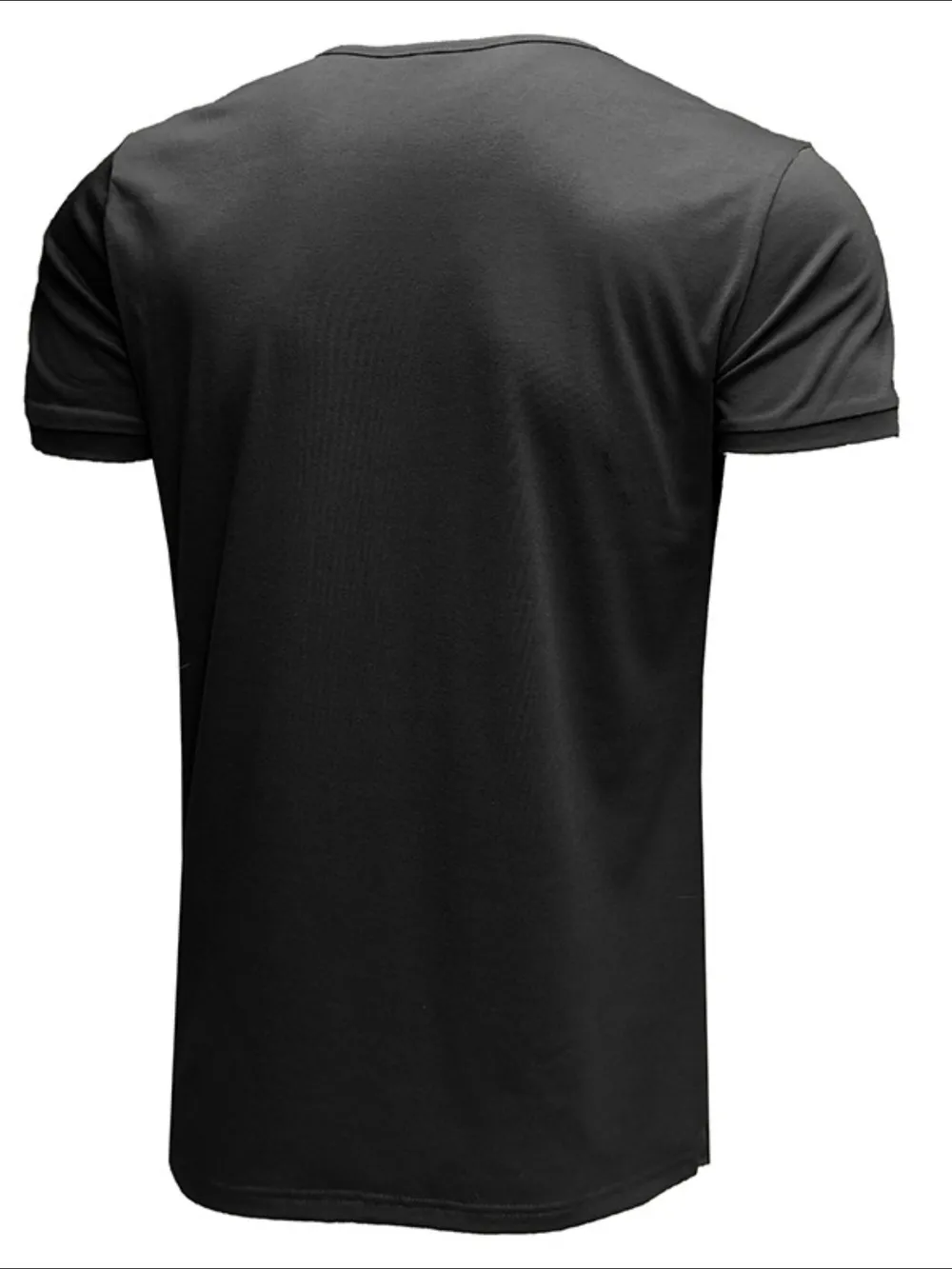 Men's Casual Henley Short Sleeve T-Shirt with Contrast Trim, image 3