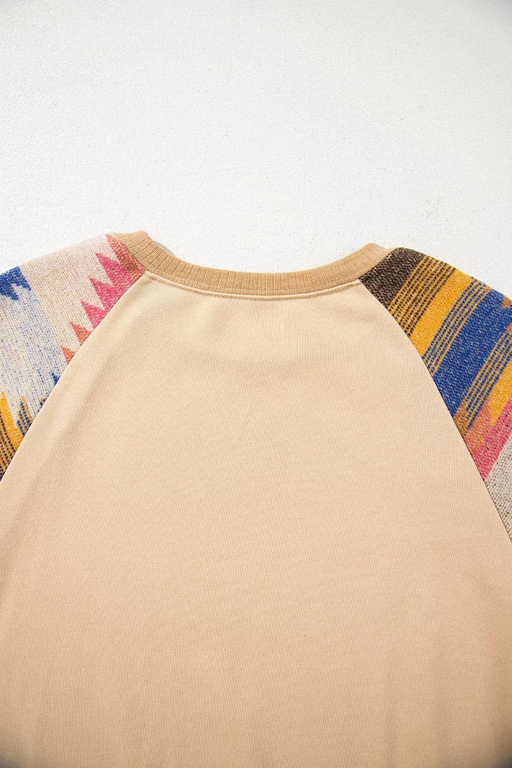 Aztec Bubble Sleeve Patchwork Western Sweatshirt, image 8