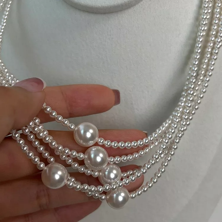 Pearl Bead Choker Necklace, image 4