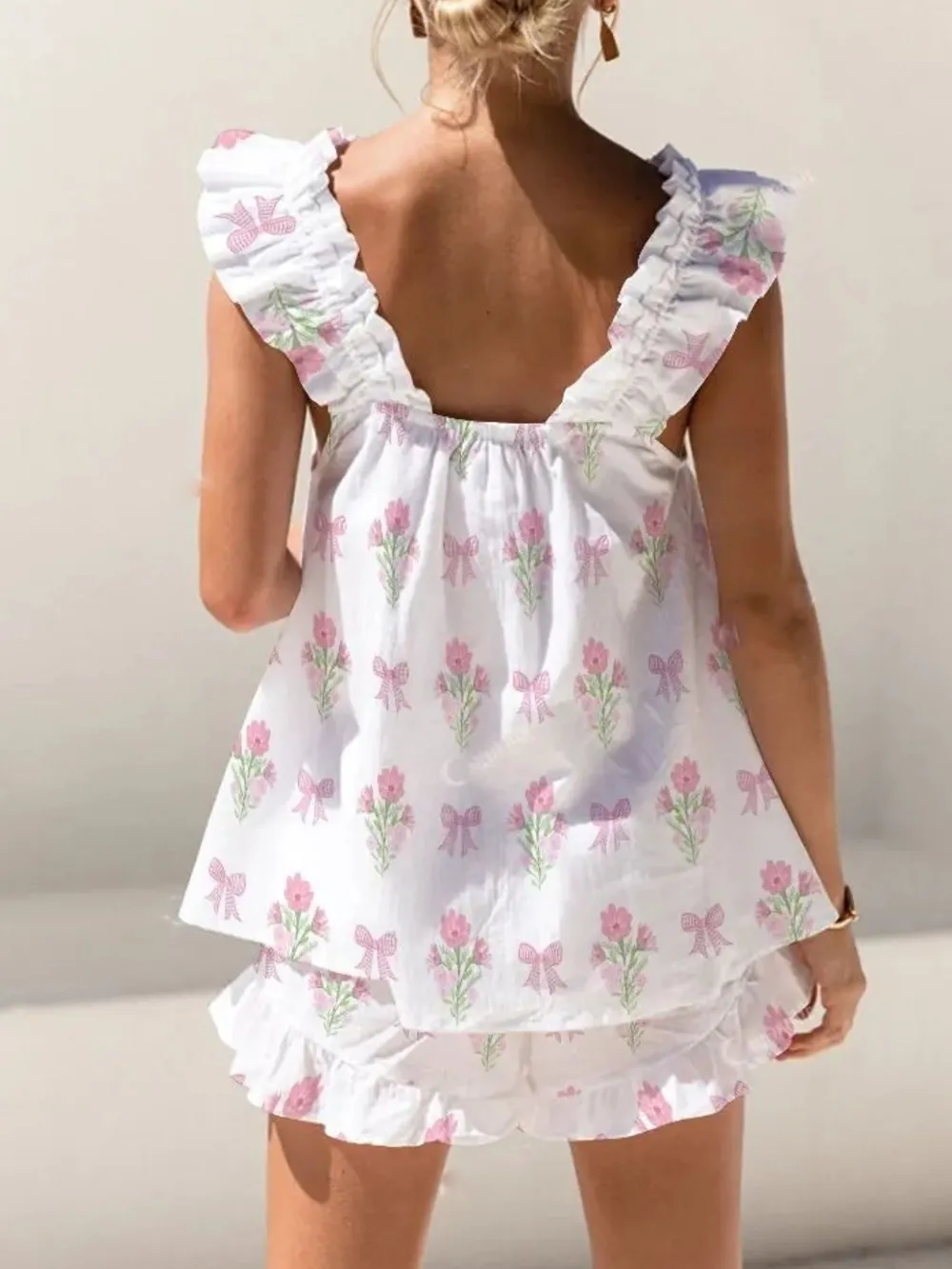 Ruffled Striped Tank and Shorts Set, image 18