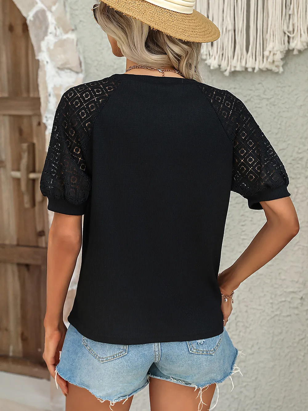 Round Neck Short Sleeve Top, image 12