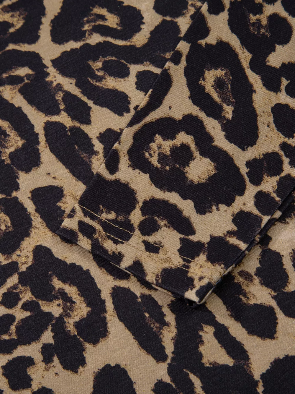 Leopard Print Square Neck Long Sleeve Top, image 7