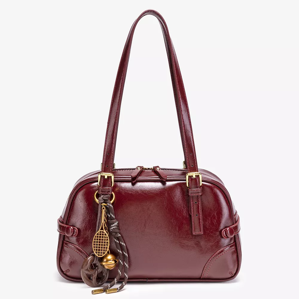 Vintage Style Leather Shoulder Bag, image 4