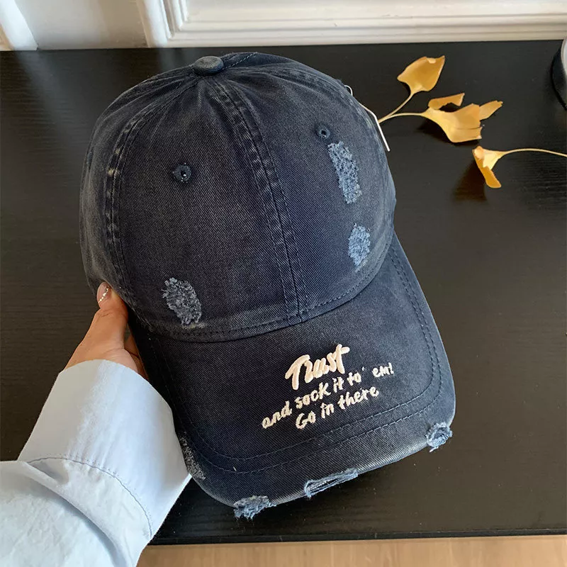 Distressed Embroidered Baseball Cap, image 3