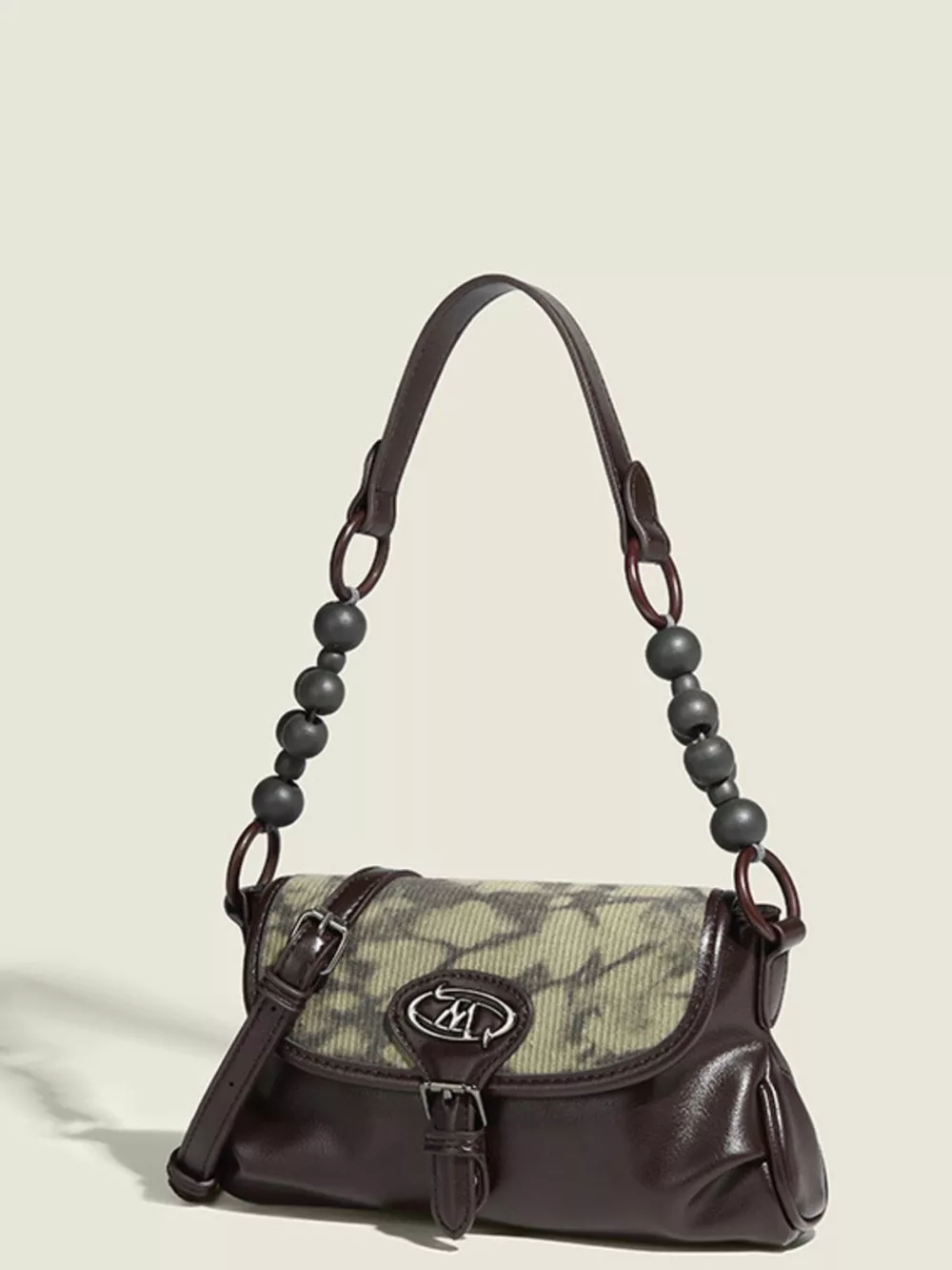 Beaded Handle Flap Shoulder Bag, image 2