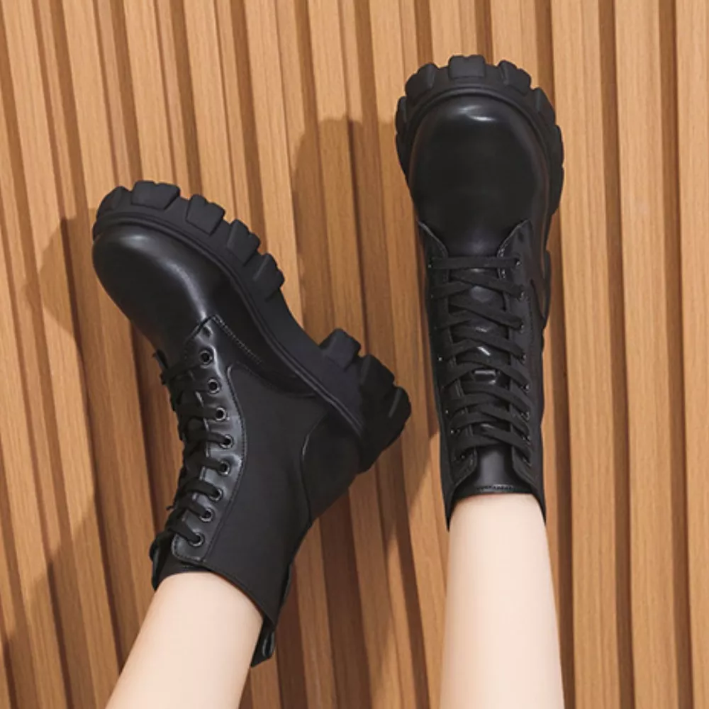 Lace Up Platform Ankle Boots, image 6