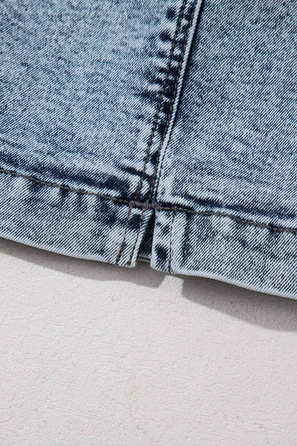 Drawstring High Waist Pocketed Denim Shorts, image 5