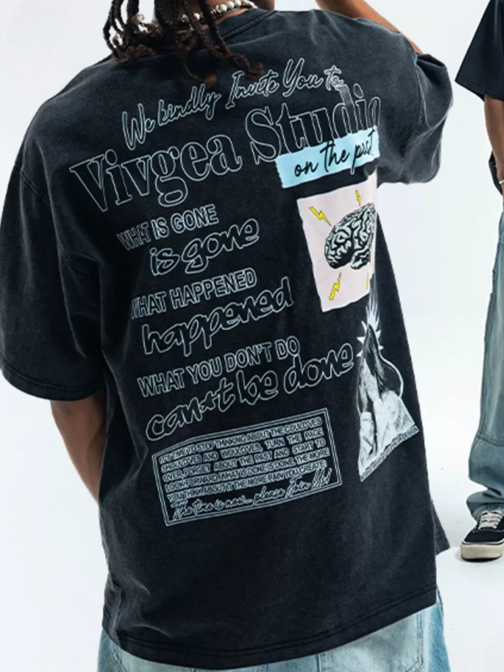 Men's Letter Round Neck Short Sleeve T-Shirt, image 6