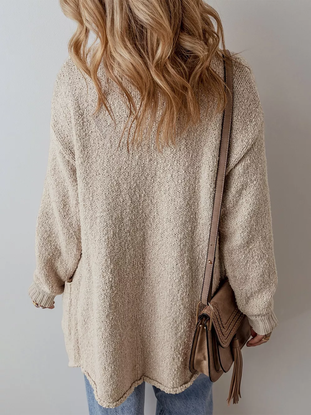Button-Up Cardigan with Pockets, image 2