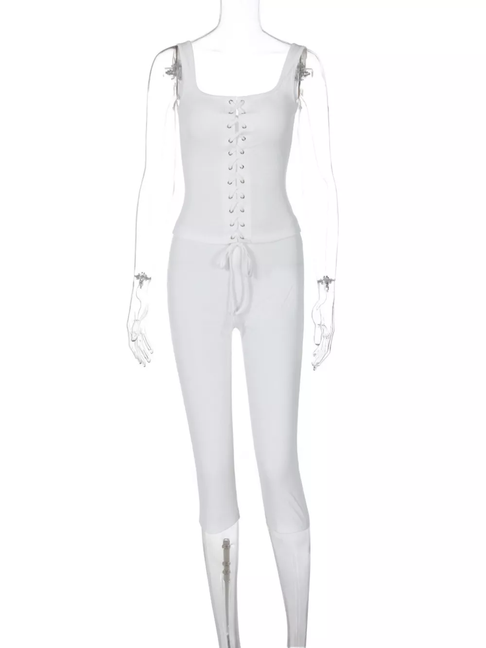 Lace-Up Tank and Capris Set, image 8