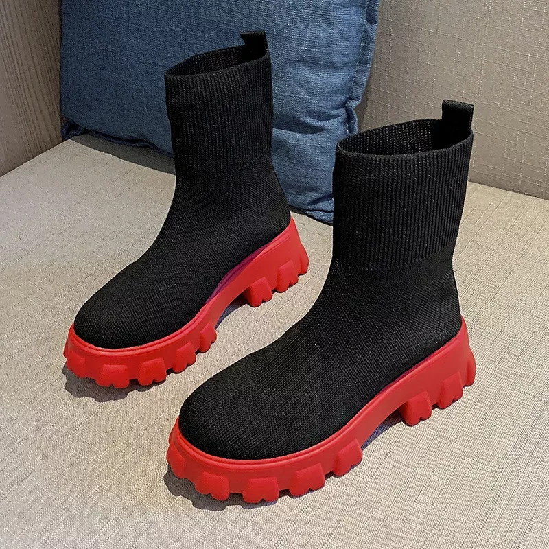 Round Toe Block Heels Boots, image 6