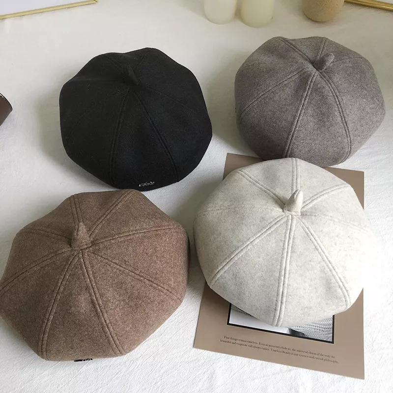 Solid Color Beret Hat, image 2
