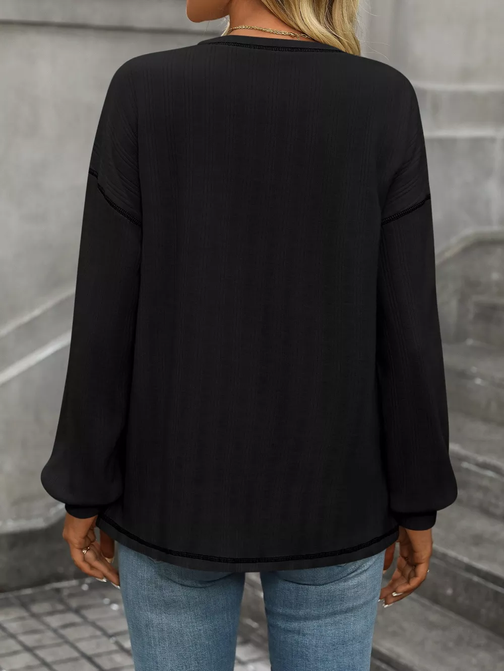 Casual Pocket Detail Long Sleeve T-Shirt, image 10