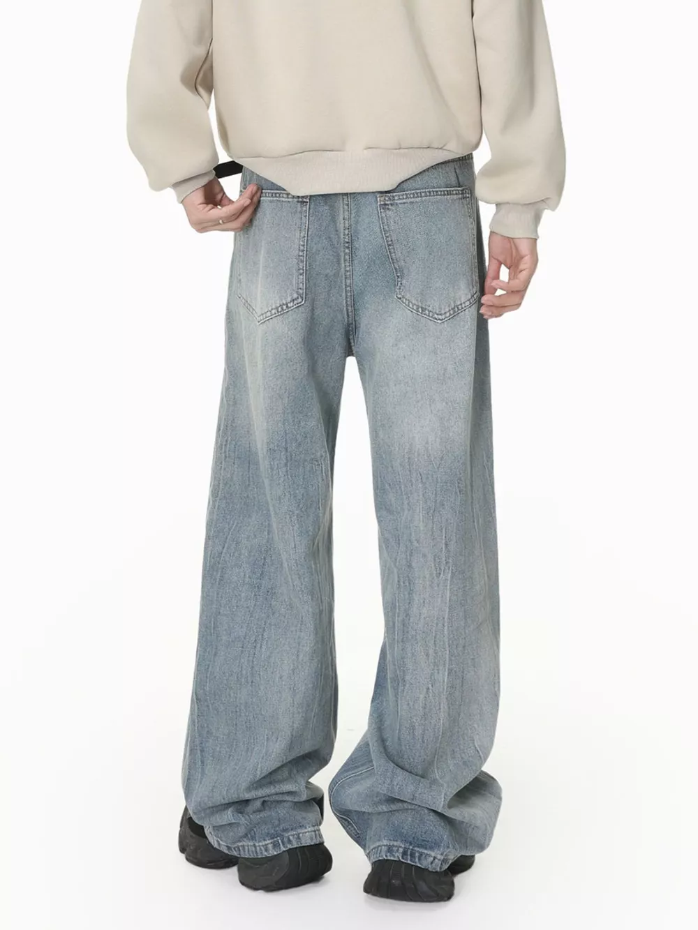 Men's Loose Fit Washed Jeans, image 6