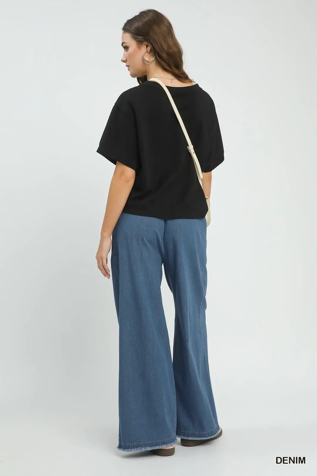 Stone Washed Wide Leg Pants, image 4