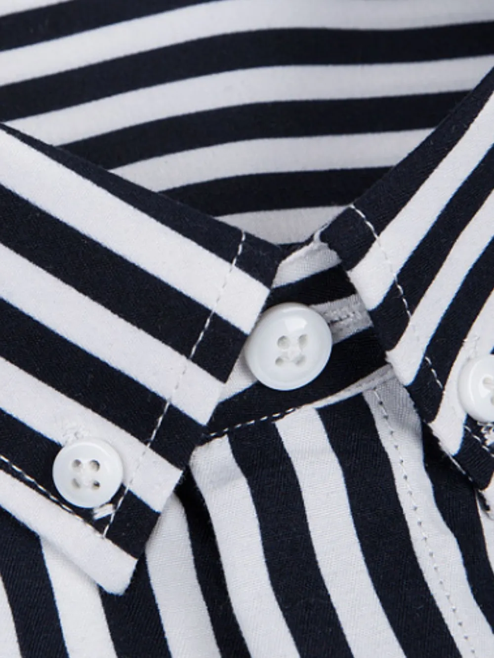 Men's Plus Size Striped Button Up Long Sleeve Shirt, image 3