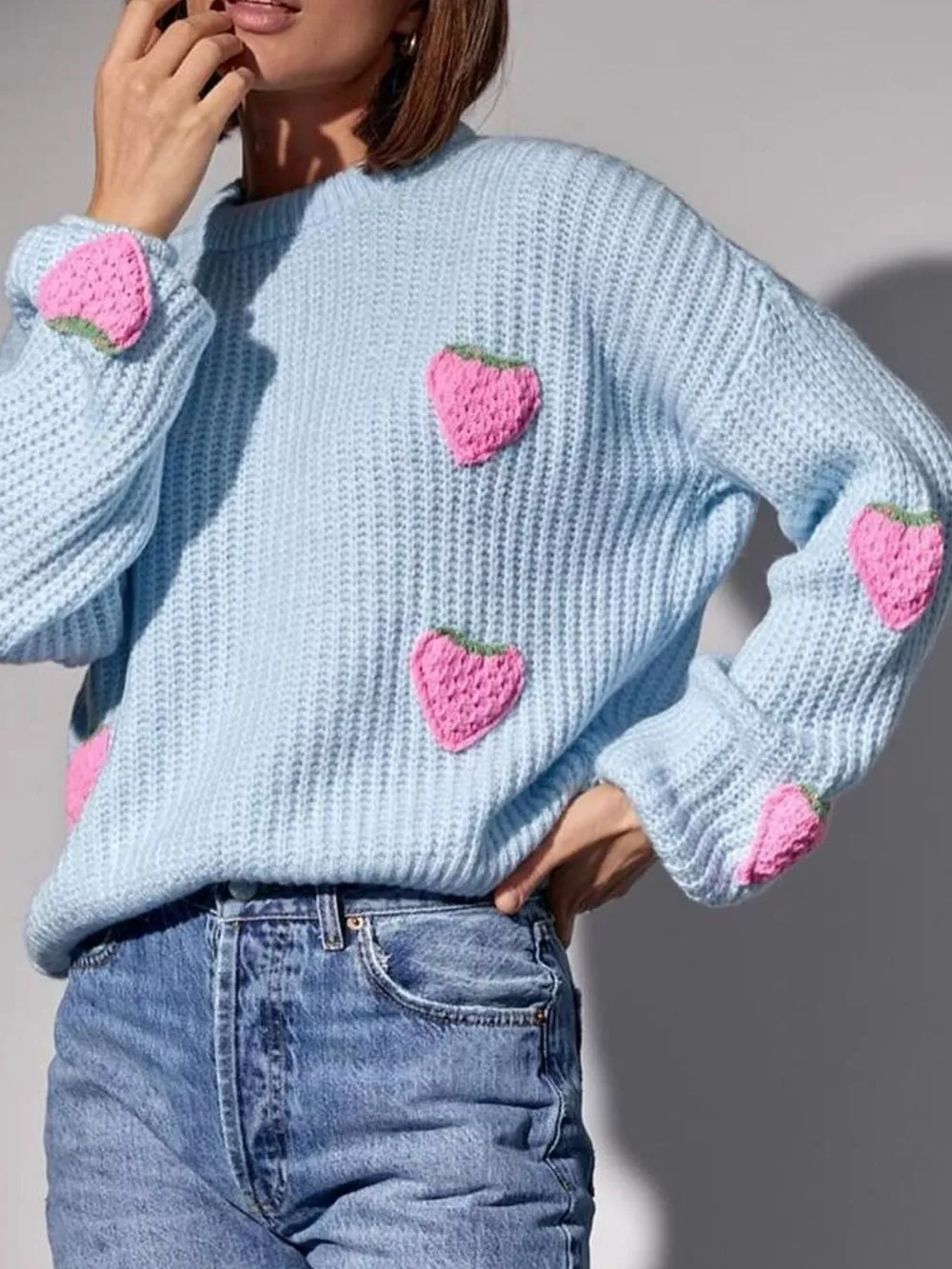 Strawberry Button Down Cardigan, image 4