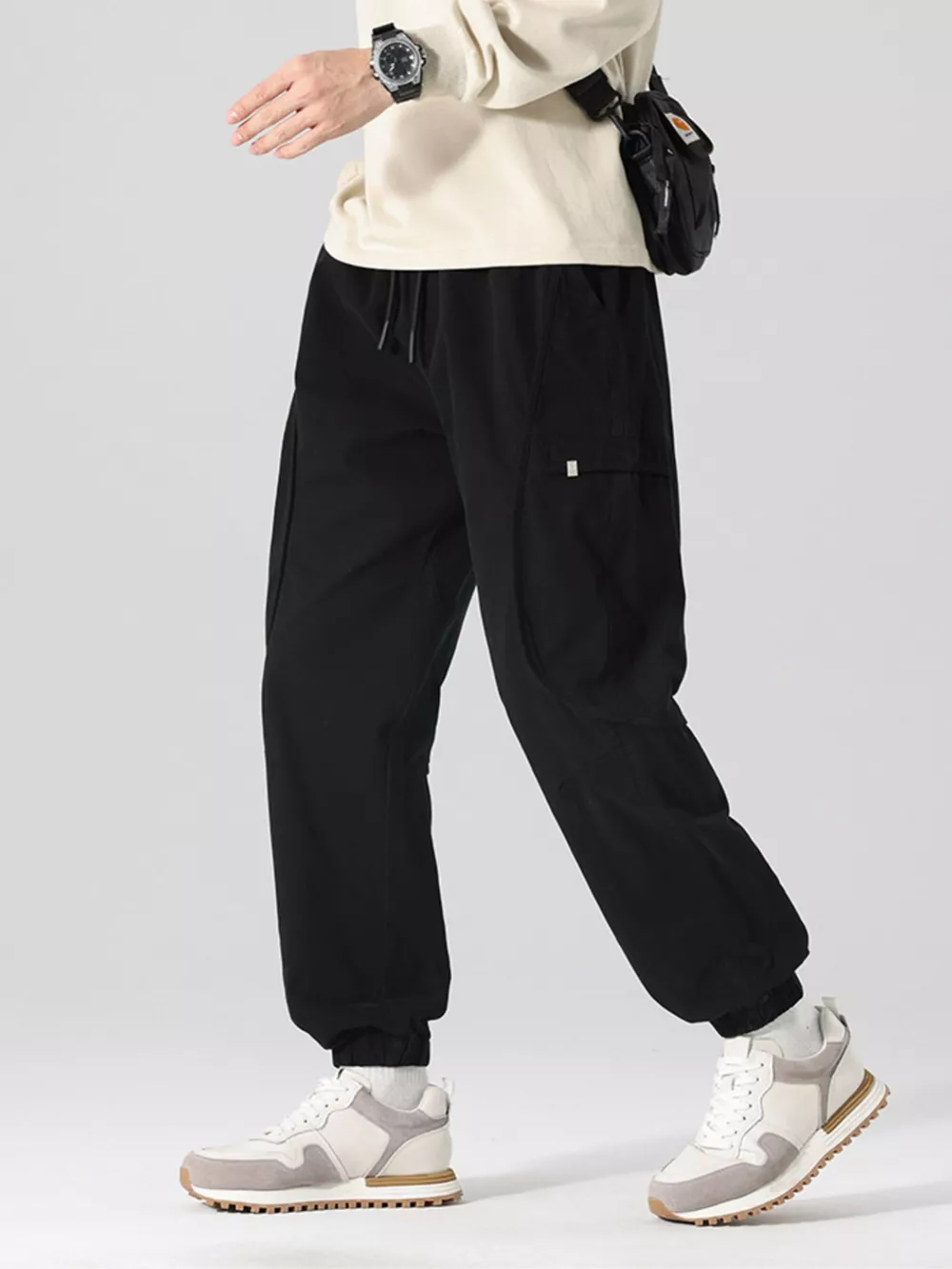 Men's Full Size Drawstring Loose Fit Joggers Plus Size, image 6
