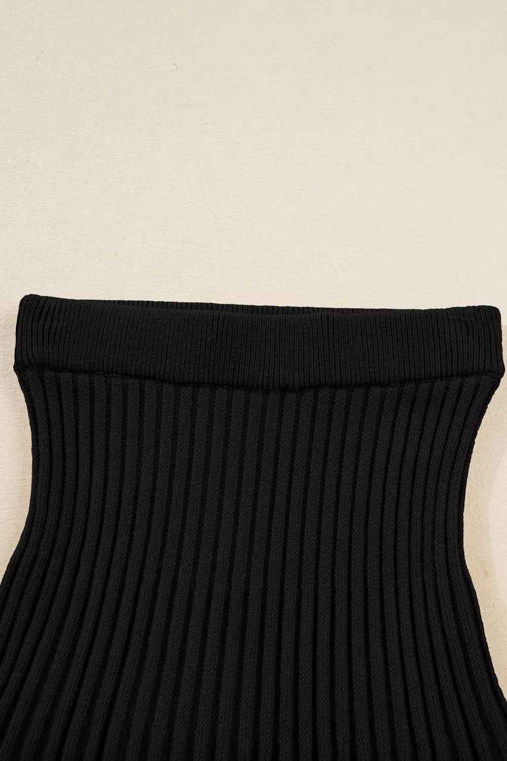 Round Neck Top and Skirt Sweater Set, image 5