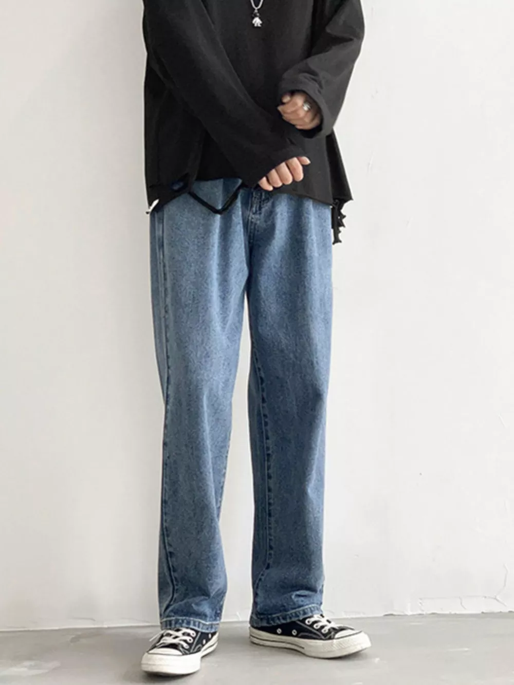 Men's Wash Loose Fit Jeans, image 5