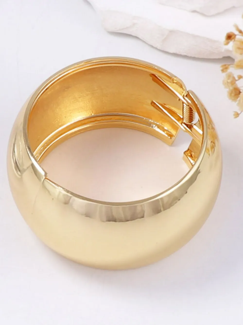 Zinc Alloy Wide Band Cuff Bracelet, image 3