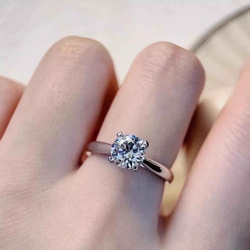 2 Carat Moissanite 925 Sterling Silver Ring, image 8
