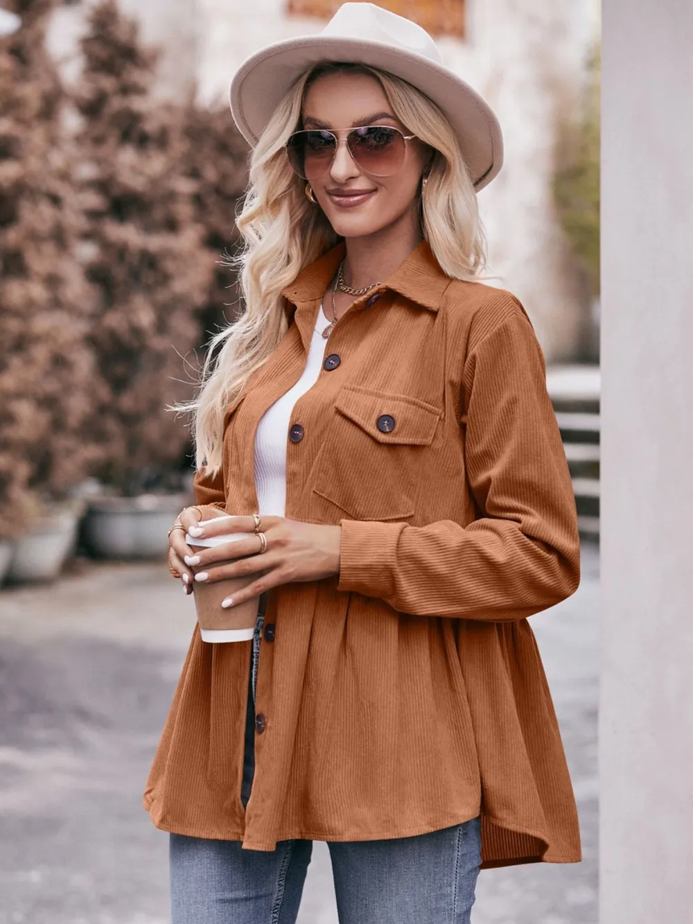 Collared Neck Long Sleeve Shirt, image 8