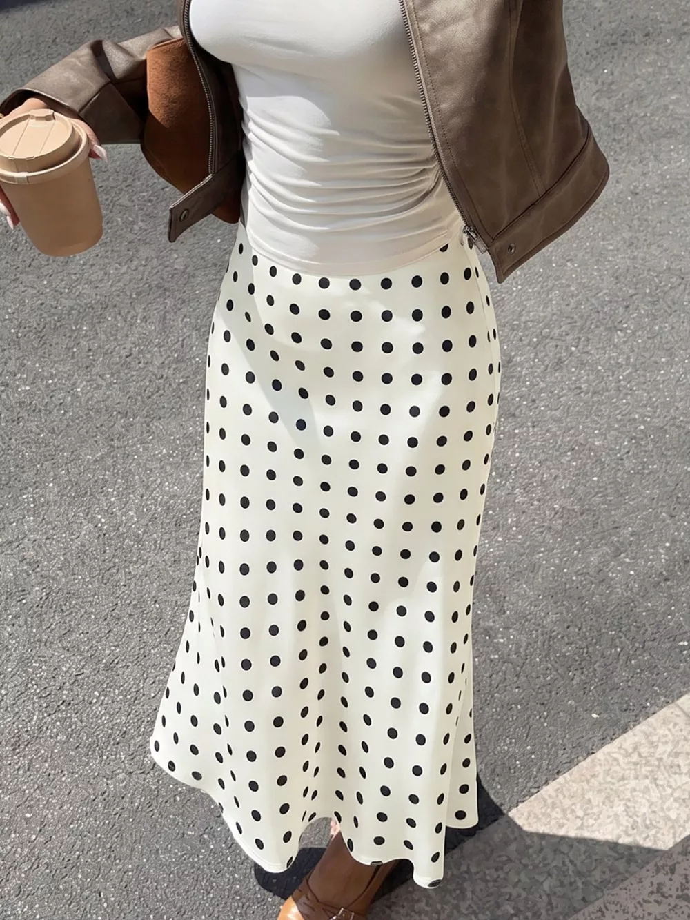 Polka Dot Midi Skirt, image 3