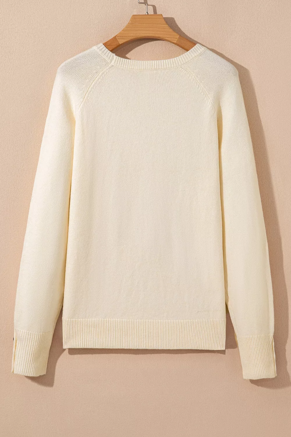 Button-Cuff Crew Neck Sweater, image 7