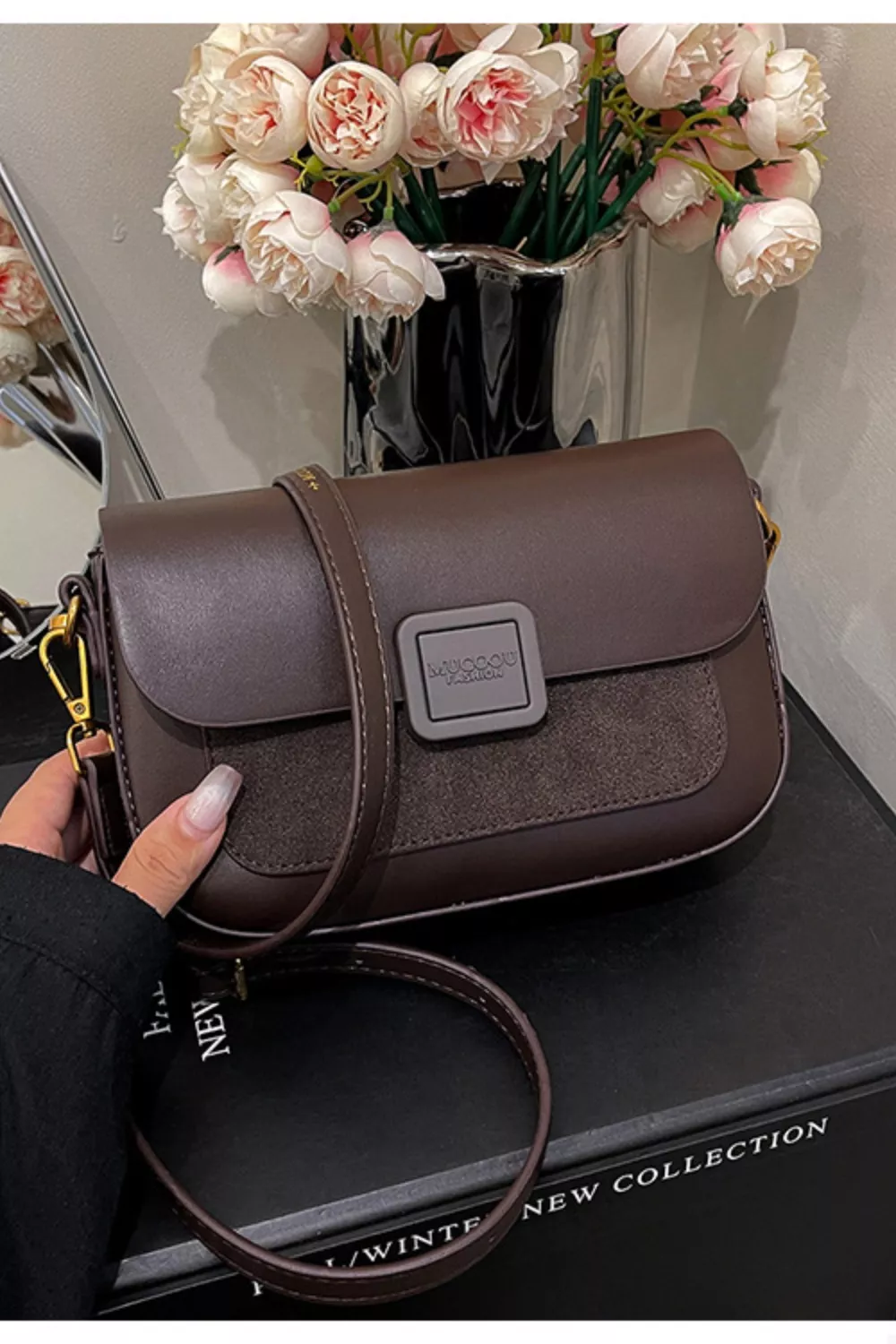 Flap Closure Shoulder Bag, image 7