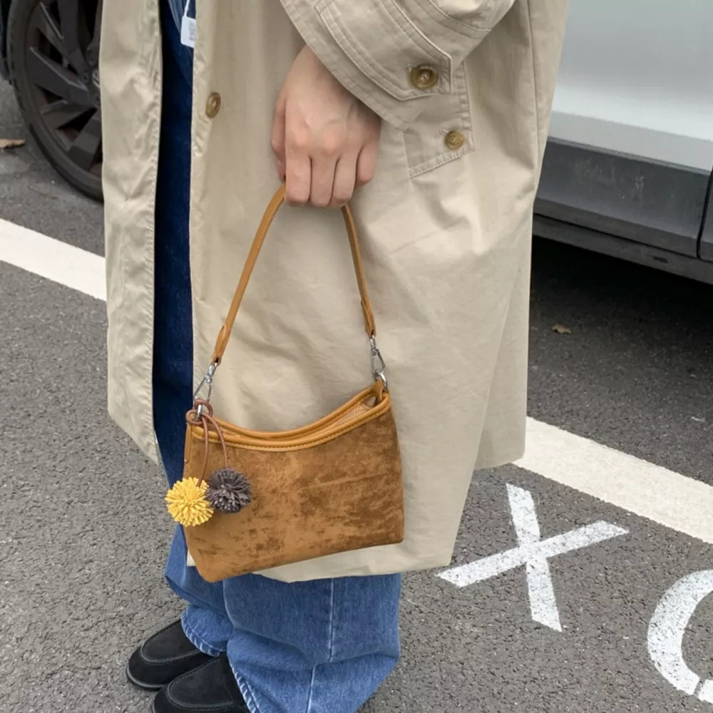 Suede Crossbody Bag with Adjustable Shoulder Strap, image 3