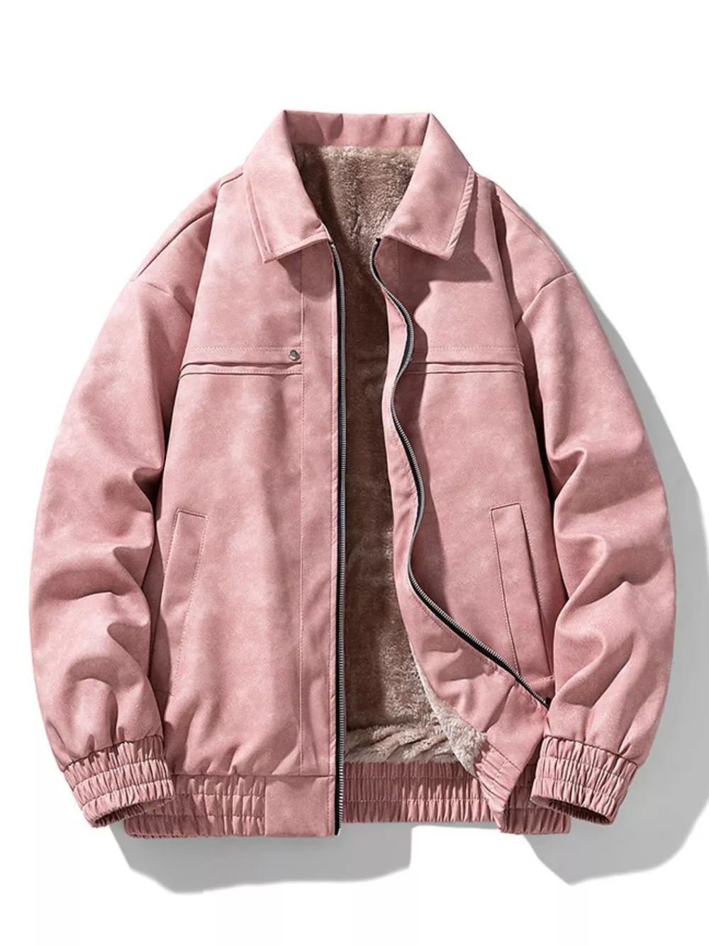Men's Plus Size Zip Up Long Sleeve Jacket, image 7
