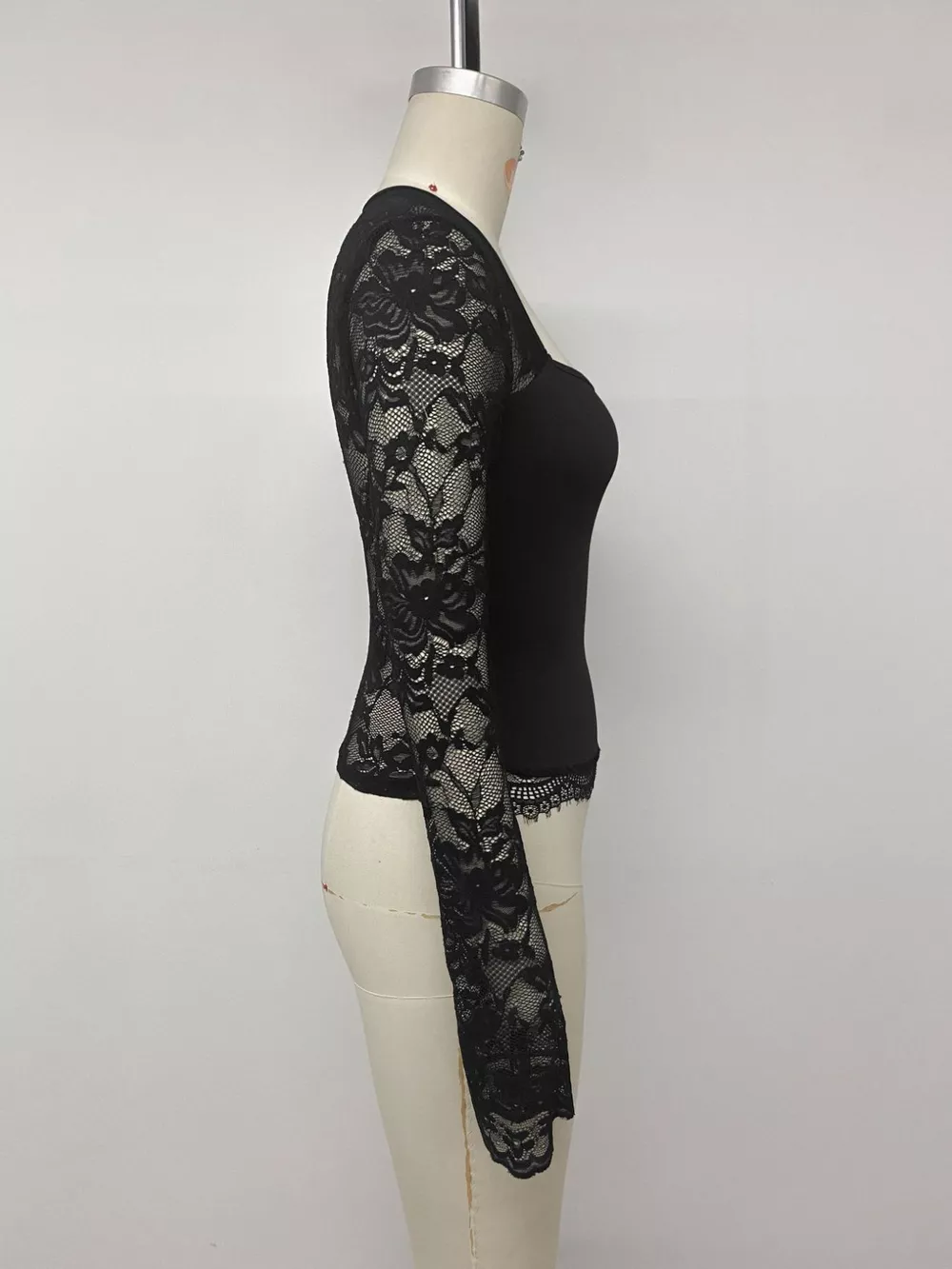 Lace Sleeve Square Neck Top, image 8