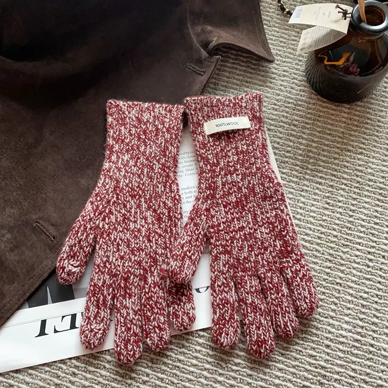 Colorful Warm Knitted Soft Gloves, image 4