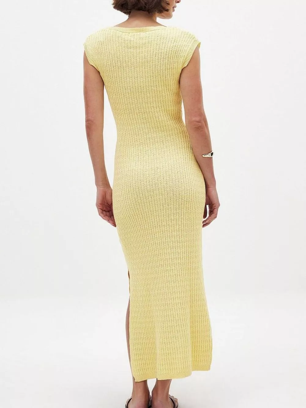 Side Slit Sleeveless Midi Knit Dress, image 13