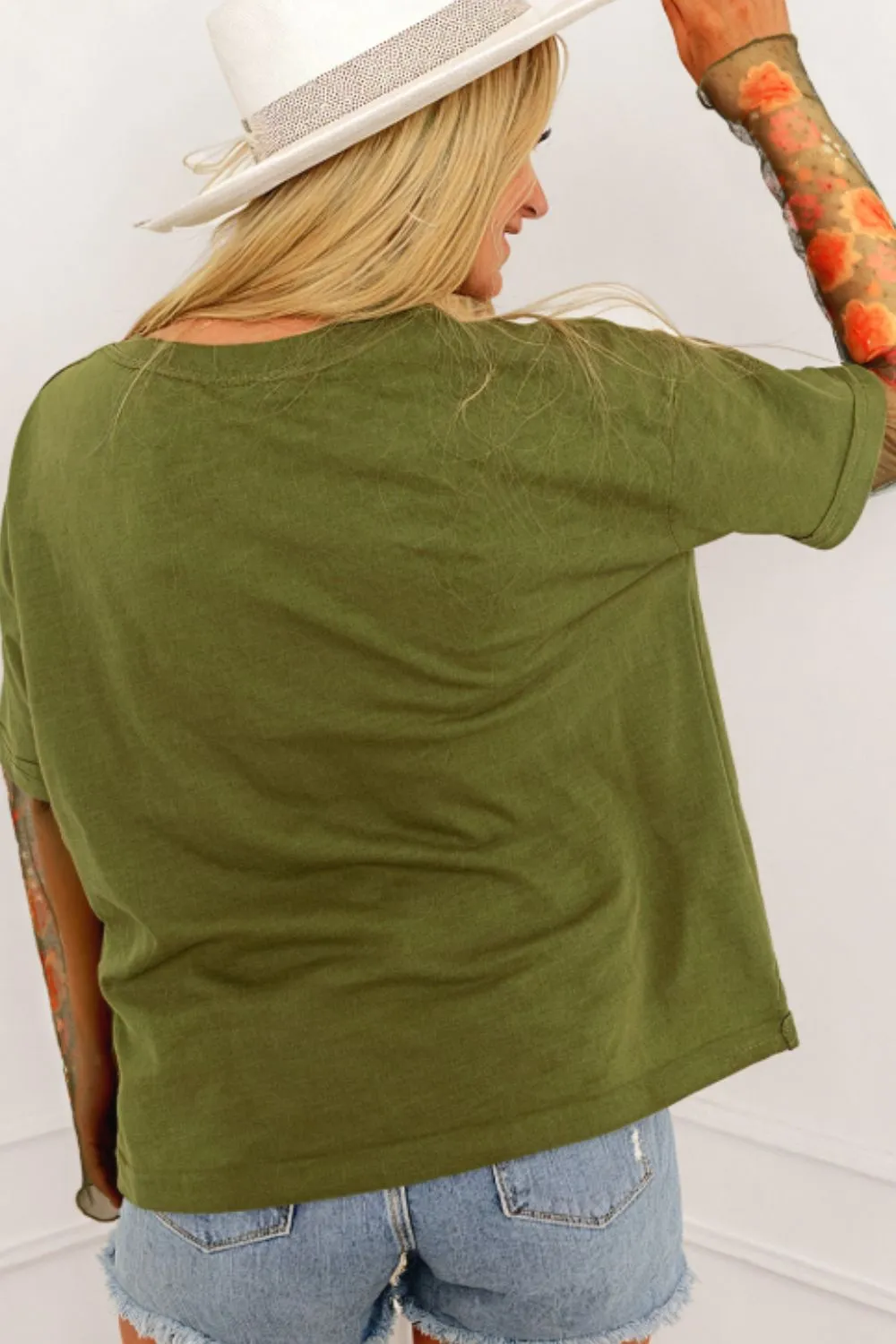 Faux Two Piece Floral Long Sleeve Patchwork Top, image 7